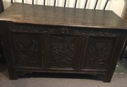 Oak Coffer Scottish 1702