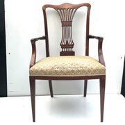 Desk Armchair Inlaid Mahogany