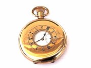 Pocket Watch Half Hunter Gold Plated