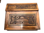 Temple Mount Carved Olive Wood Writing Slope