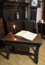 19th Century English Carved Oak Centre Table