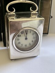 Silver Desk 8 Day Clock Goldsmith London 1898