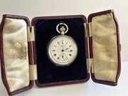 Silver Swiss Chronograph Pocket Watch London 1920 
