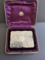 Solid Silver Super Card Case Hamilton  Inches 1903