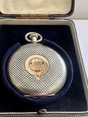 Swiss Made Full Hunter Pocket Watch Schwob London 