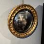 Antique Gilt Convex Mirror c1850 Original Glass