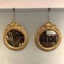 Pair of Gilt Round Mirrors Circa 1850