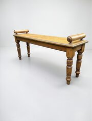 Victorian Oak Hall Bench/Window Seat 