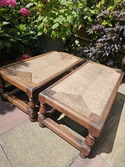 Heals Arts And Crafts Oak Footstools C1910