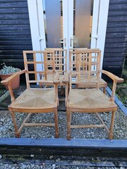 Set 6 Heals  Tilden  Oak Dining Chairs C1920