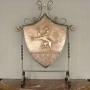 Arts & Crafts Copper Fire Screen Lion Rampant