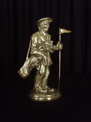 Brass Golfer Door Stop Or  Door Porter 1930s
