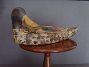 Decoy Duck Carved Painted Driftwood Folk Art Treen