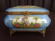    Sevres Style Porcelain Jewellery Casket C.1900 