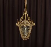 Small Quality Brass Porch Or Hall Lantern Rewired