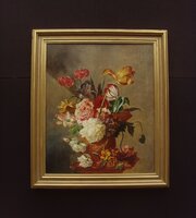 Stil Life Oil On Canvas In The Dutch Manner 19thC