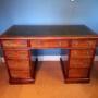 Antique Polished Mahogany Pedestal Desk