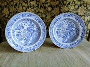 Scottish Pottery Blue And White Bowls