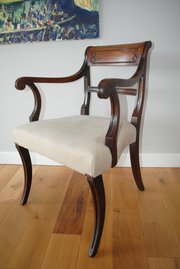 Regency Mahogany Open Armchair