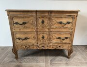 French Bleached Oak Commode Chest Of Drawers