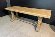 French Oak Farmhouse Dining Table 