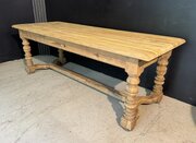 French Oak Farmhouse Table With 2 Drawers