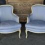 Pair Comfortable French Bergere Arm Chairs