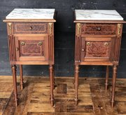 Pair French Louis XVI Bedside Cupboards