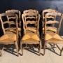 Set 6 French Ladderback Dining Chairs