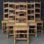 Set 6 Oak Farmhouse Dining Chairs