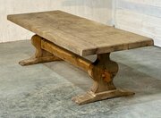 Superior Large Oak Farmhouse Dining Table 