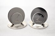 Art Deco Silver Pair Of Place / Menu Holders, 1924