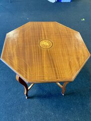 Edwardian Mahogany Inlaid Side Table