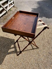 Georgian Mahogany Butlers Tray On Stand