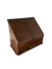 19C Antique Mahogany Letter Rack, Stationery Cabinet
