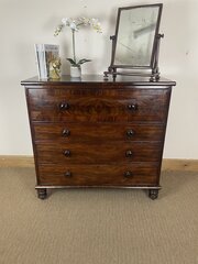 19C Large Mahogany Victorian Rare Chest Of Drawers