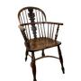 19C Yew Wood Low Back Windsor Chair