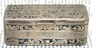 19thC Russian Silver & Niello Table Snuff Box