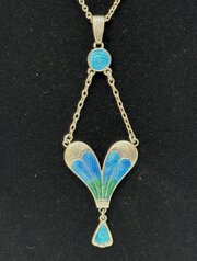 Charles Horner Silver & Enamel Pendant