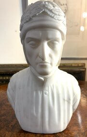 Marble Library Bust Of Dante Alighieri