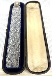 Victorian Silver Topped Cased Glass Scent Bottle