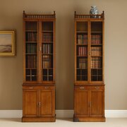 Pair Of Late Victorian Narrow Oak Bookcases