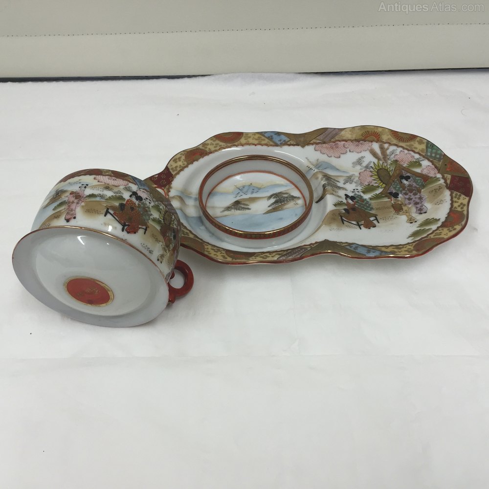 Antiques Atlas Kutani Porcelain Cup & Saucer Dish Circa 1895