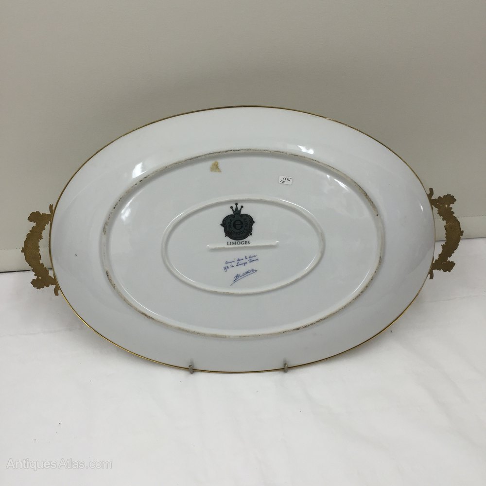 Antiques Atlas Vintage Limoge Porcelain Tray With Ormolu Mount