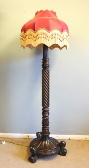Antique Mahogany Standard Lamp