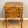 Burr Walnut Bedside Small Chest Drawers