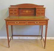 Edwardian Inlaid Ladies Mahogany Writing Desk, 