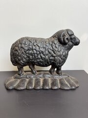 19th Century Cast Iron Ram Door Stop