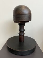 Antique Milliners Wooden Hat Block Stand