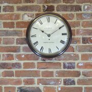 Victorian Convex Dial English Fusee Wall Clock